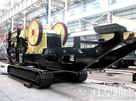 紅星履帶式液壓驅(qū)動破碎站，助力建筑垃圾變廢為寶
